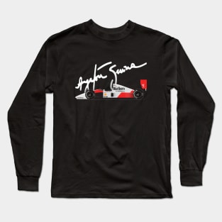 Ayrton Senna's McLaren Honda MP4/6 Illustration Long Sleeve T-Shirt